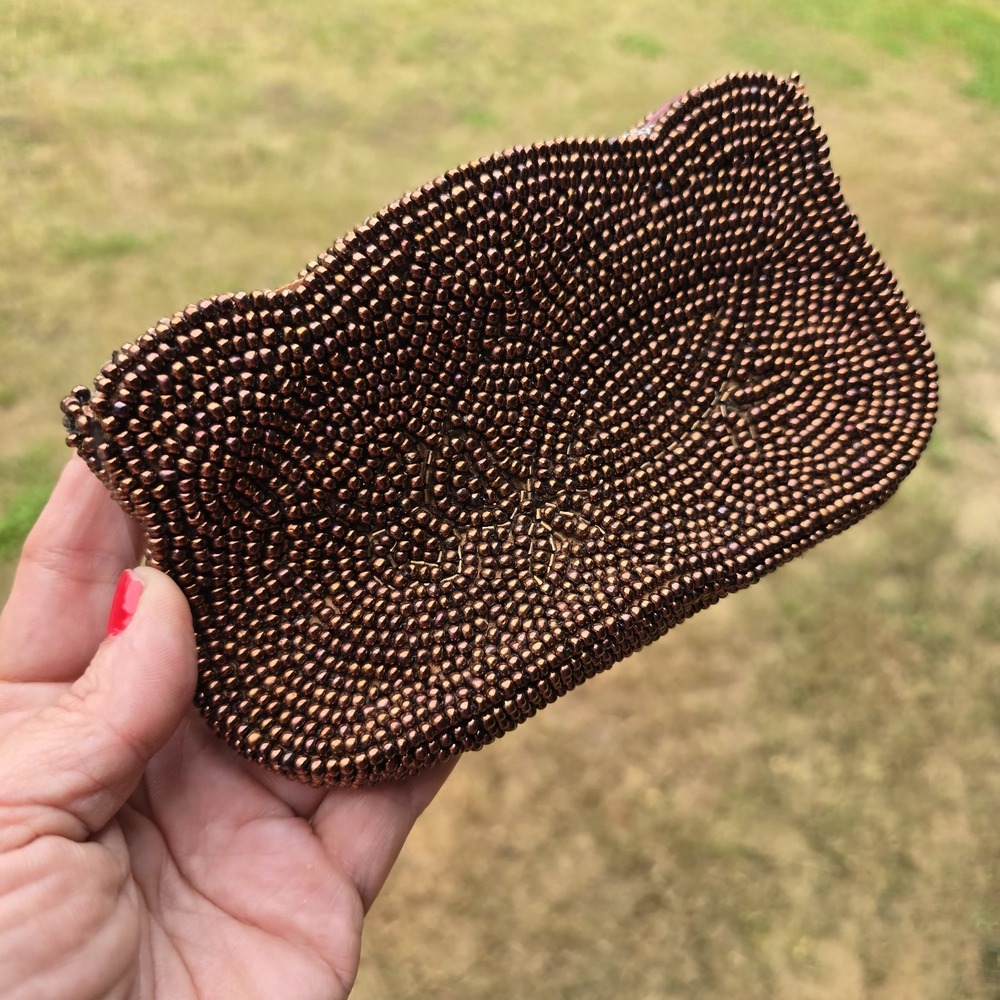 Vintage Bag‎ By Debbie, Japan, 6.5" Beaded Coin Purse